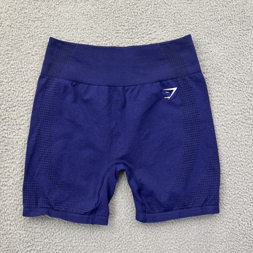 Gymshark Vital Seamless 2.0 Shorts Athletic Biker Athleisure Blue Women's XL